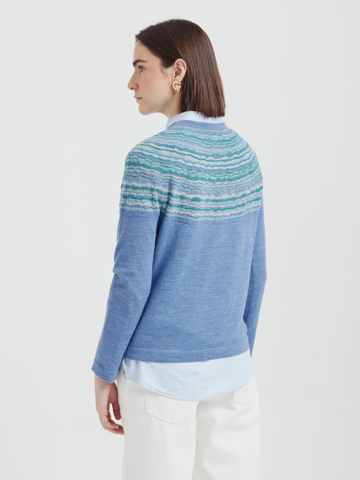 Sky Blue Cinnamon Baby Alpaca Sweater