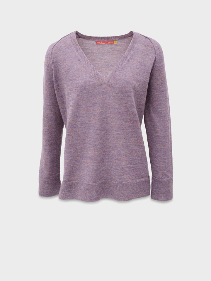 Carola Baby Alpaca Sweater in Purple