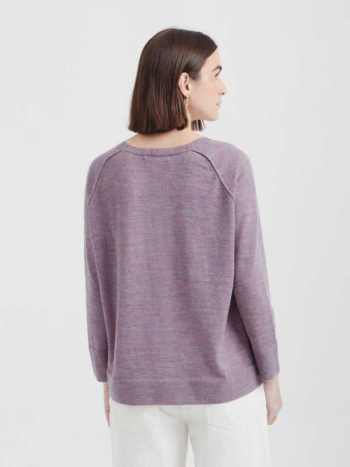 Carola Baby Alpaca Sweater in Purple
