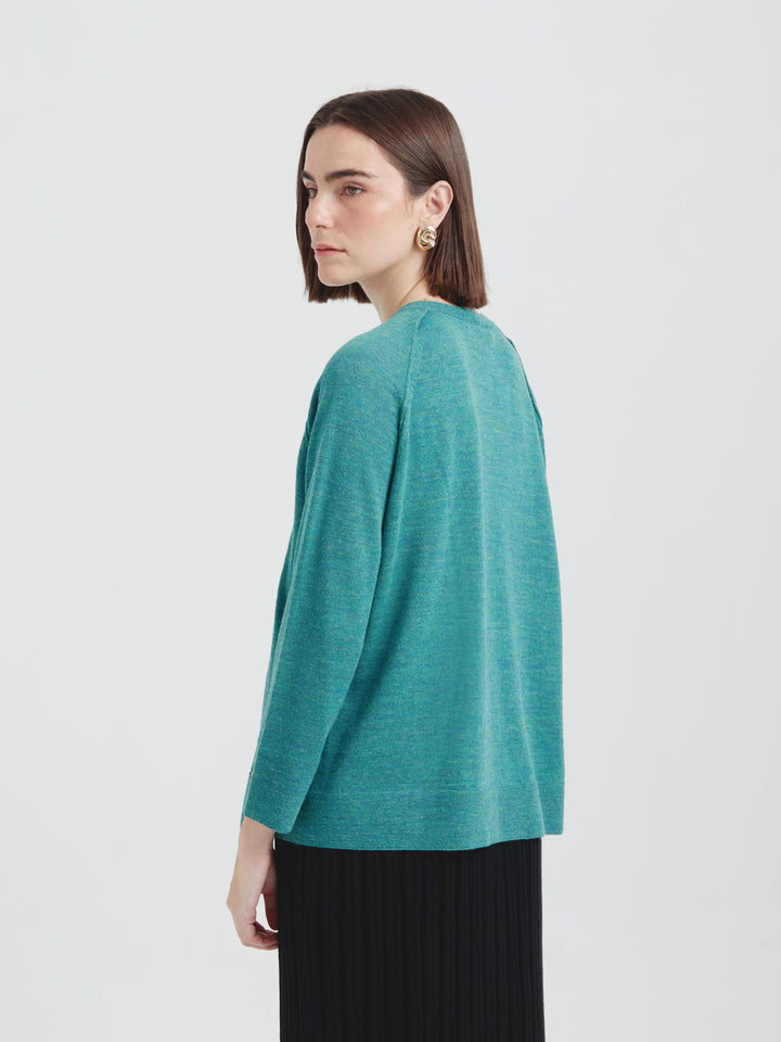 Carola Baby Alpaca Sweater Green