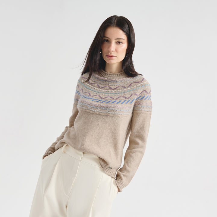 Suéter Camila De Baby Alpaca Color Beige