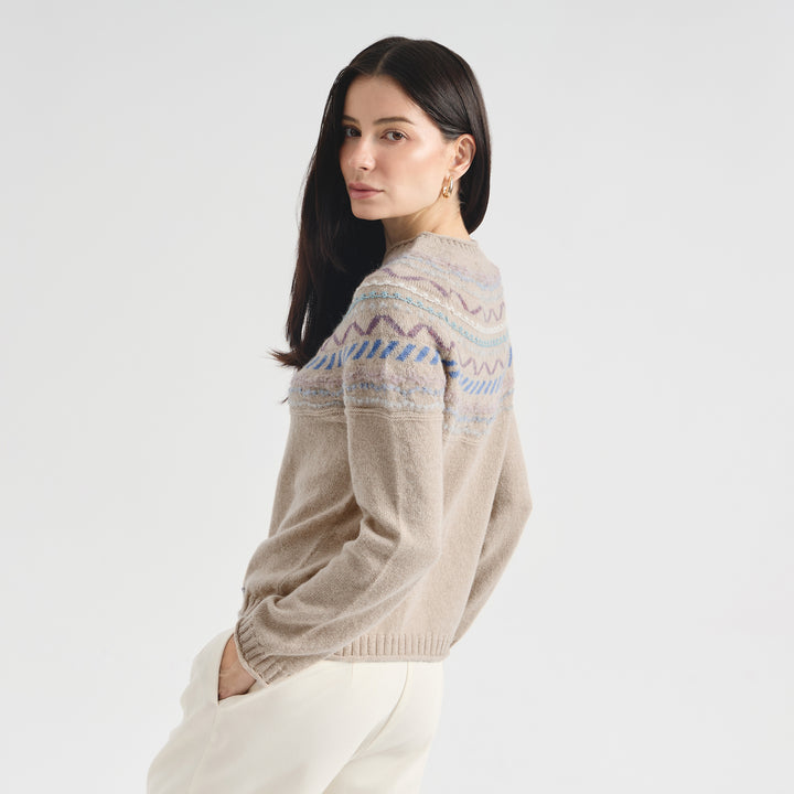 Suéter Camila De Baby Alpaca Color Beige