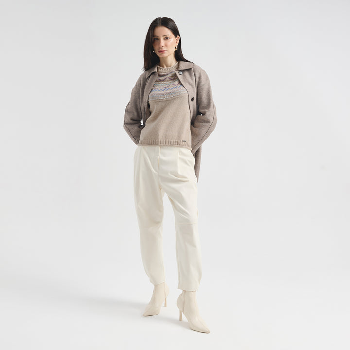 Suéter Camila De Baby Alpaca Color Beige