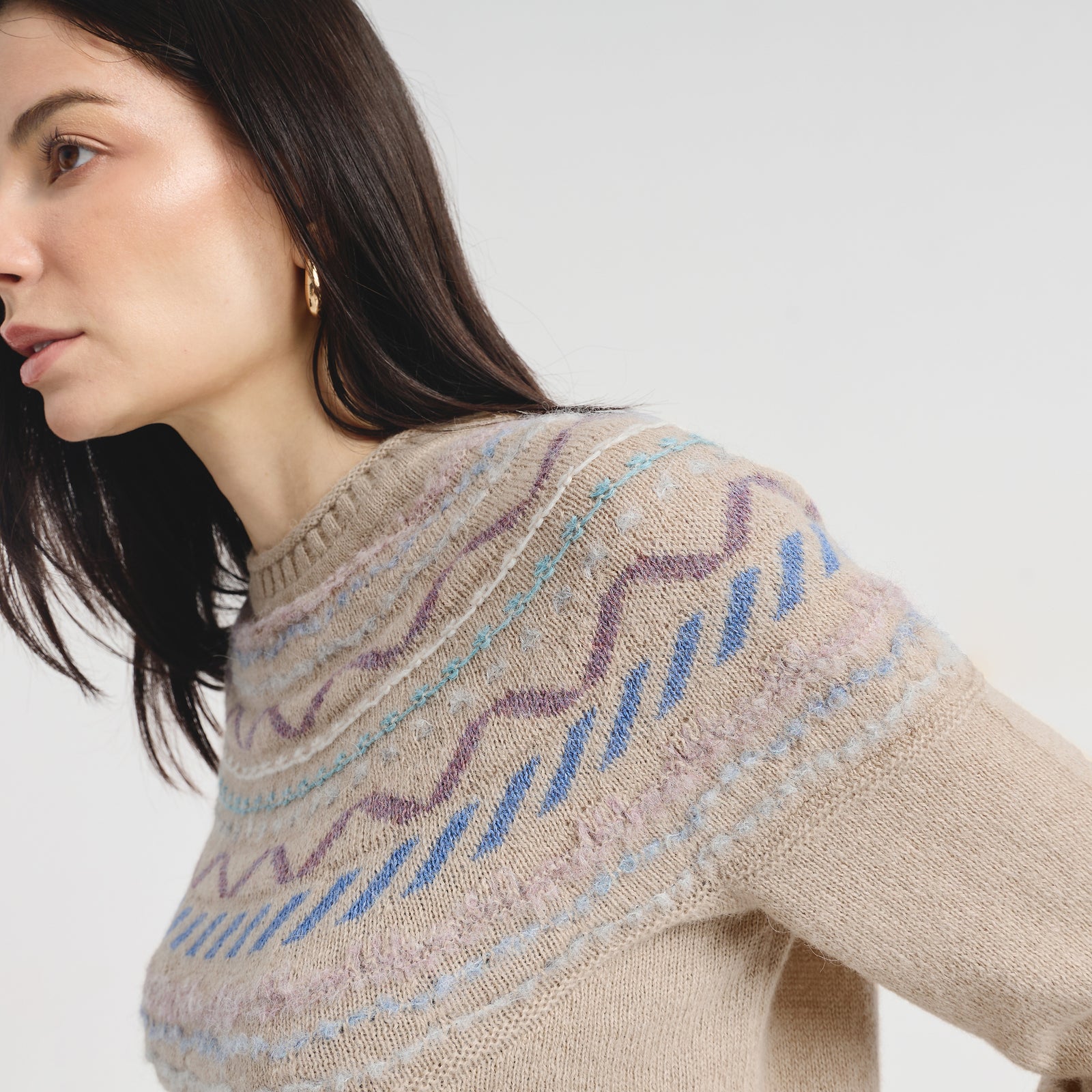 Suéter Camila De Baby Alpaca Color Beige