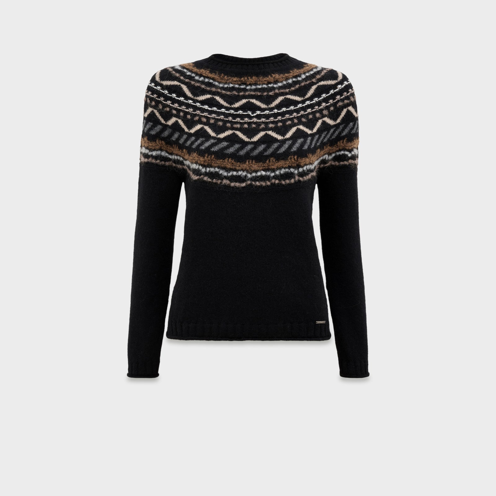 Suéter Camila De Baby Alpaca Color Negro