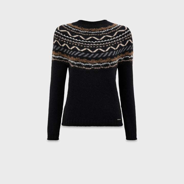 Suéter Camila De Baby Alpaca Color Negro