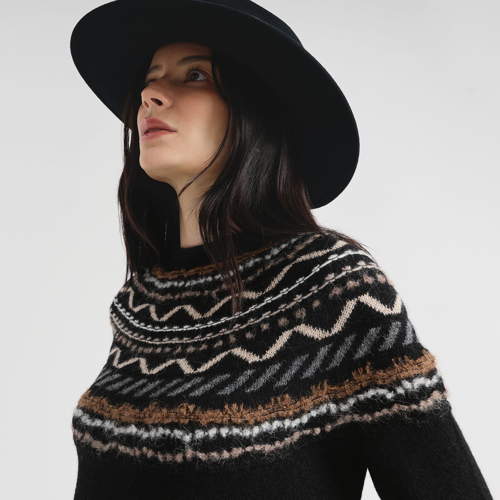 Suéter Camila De Baby Alpaca Color Negro