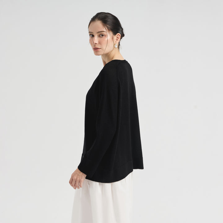 Suéter Carola De Baby Alpaca Color Negro