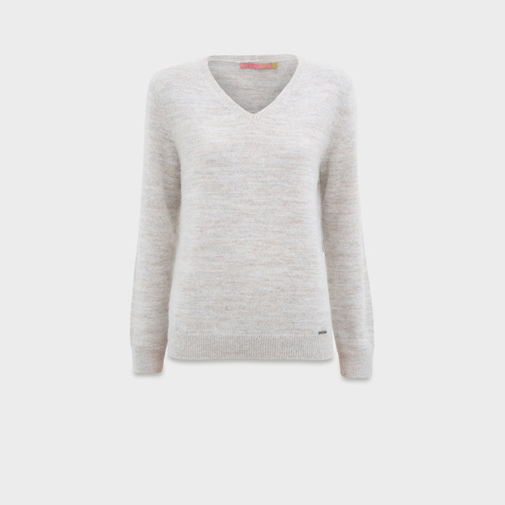 Suéter Celine De Alpaca Suri Color Blanco
