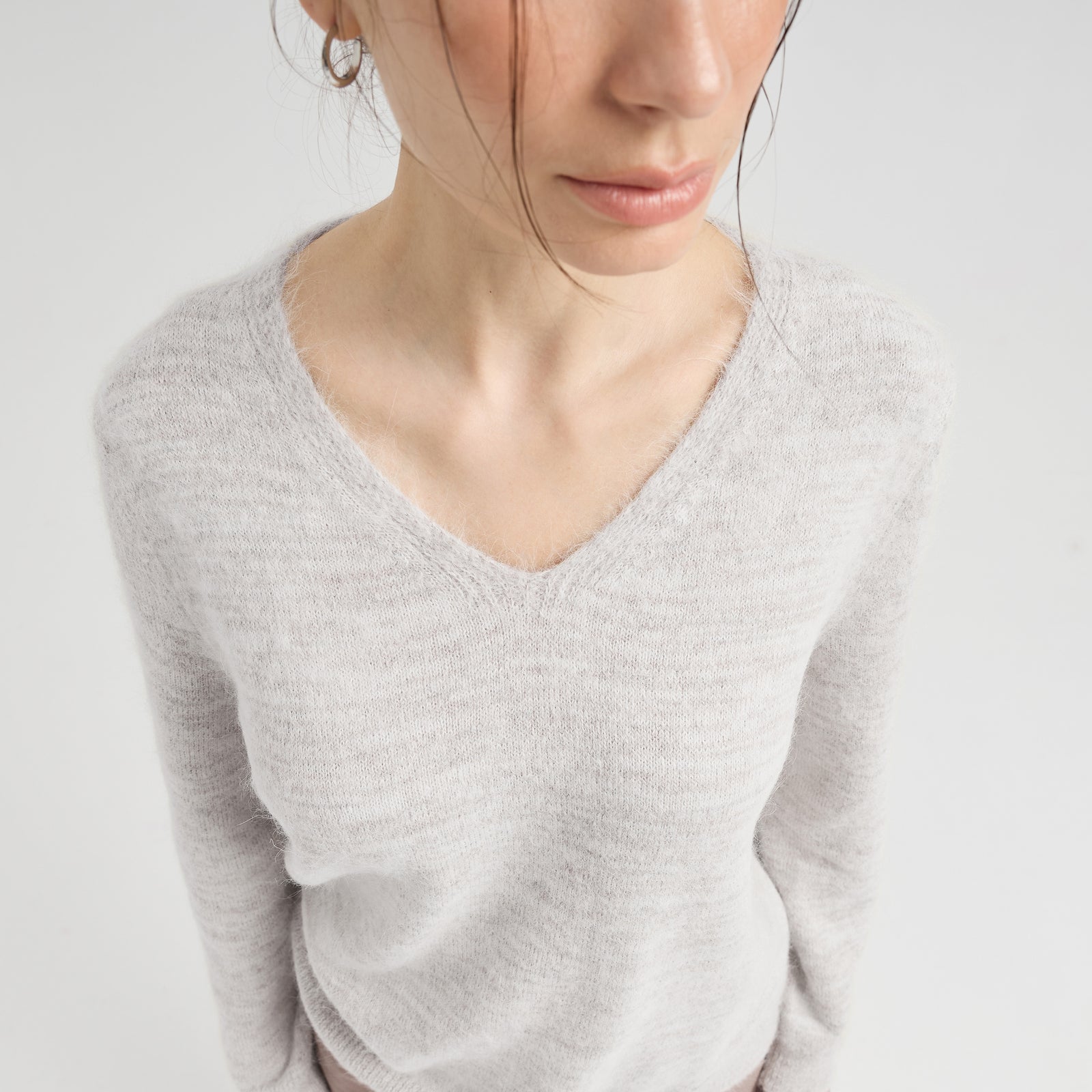 Suéter Celine De Alpaca Suri Color Blanco