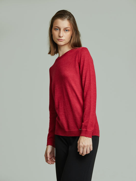 Suéter Alexia De Baby Alpaca Color Rojo