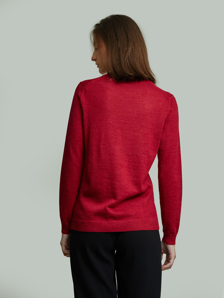 Suéter Alexia De Baby Alpaca Color Rojo