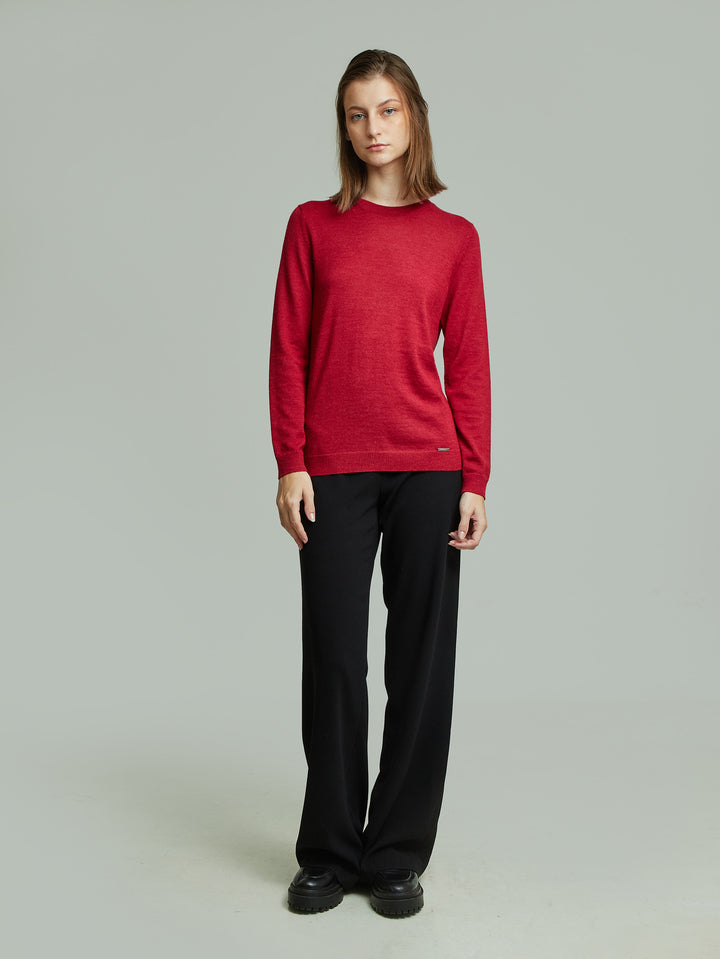 Suéter Alexia De Baby Alpaca Color Rojo