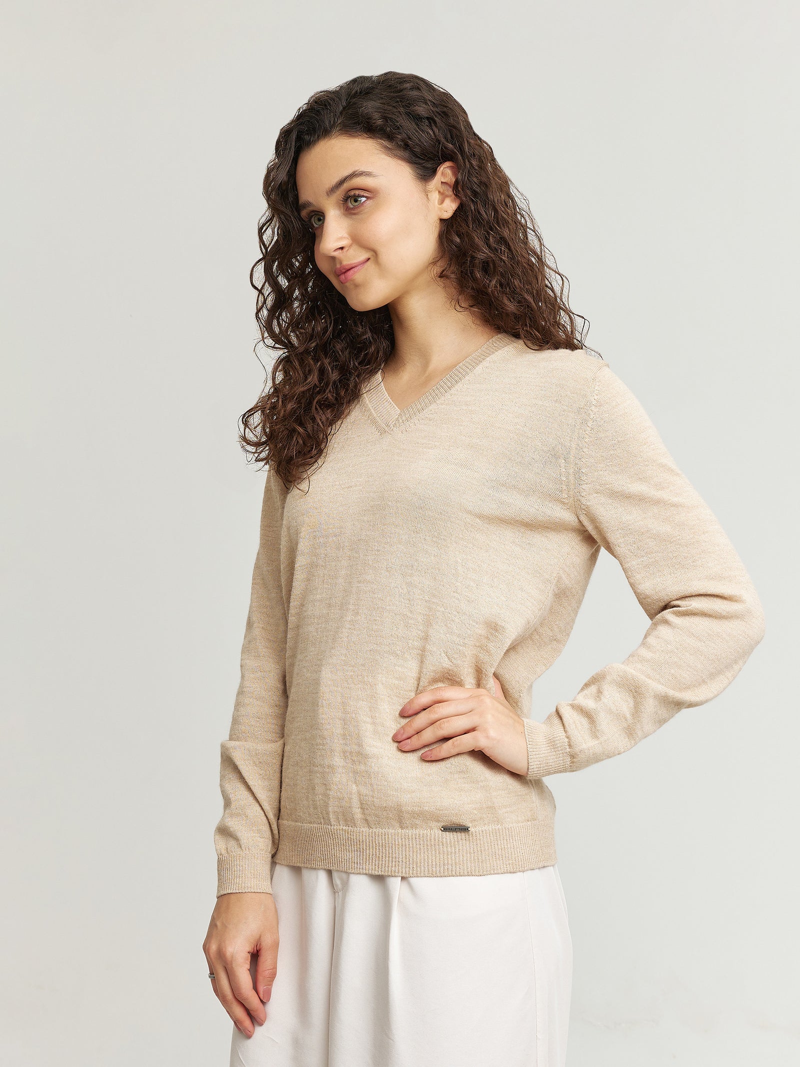 Suéter Alicia De Baby Alpaca Color Beige