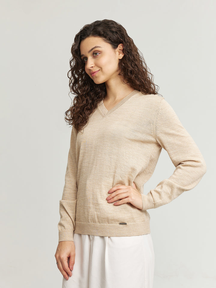 Suéter Alicia De Baby Alpaca Color Beige