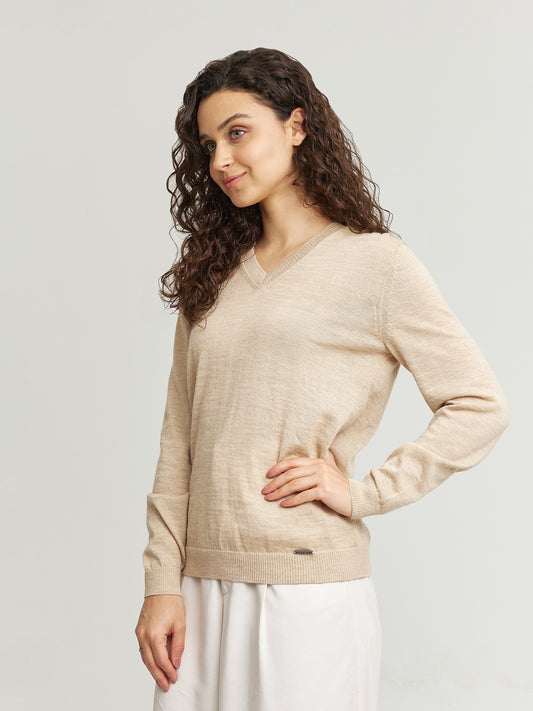 Suéter Alicia De Baby Alpaca Color Beige