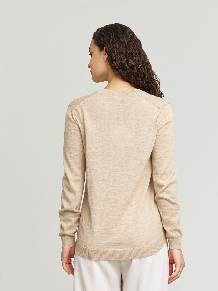 Suéter Alicia De Baby Alpaca Color Beige