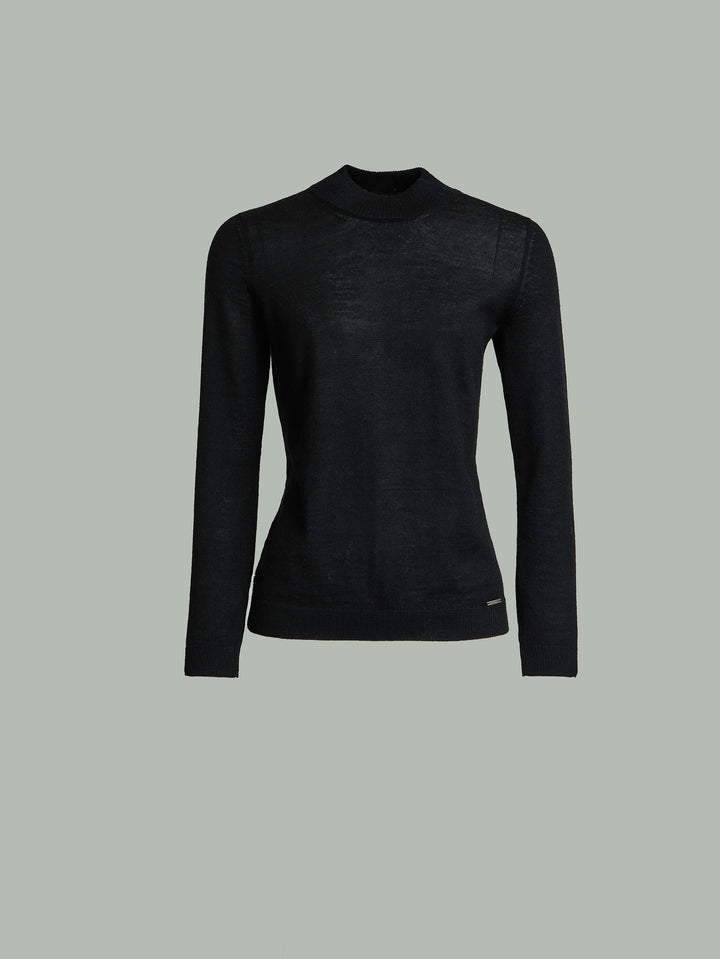 Suéter Anahi De Baby Alpaca Color Negro