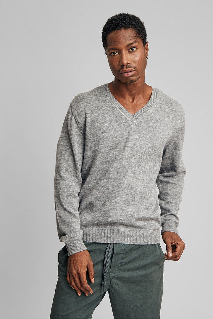 Suéter Alan De Baby Alpaca Color Gris