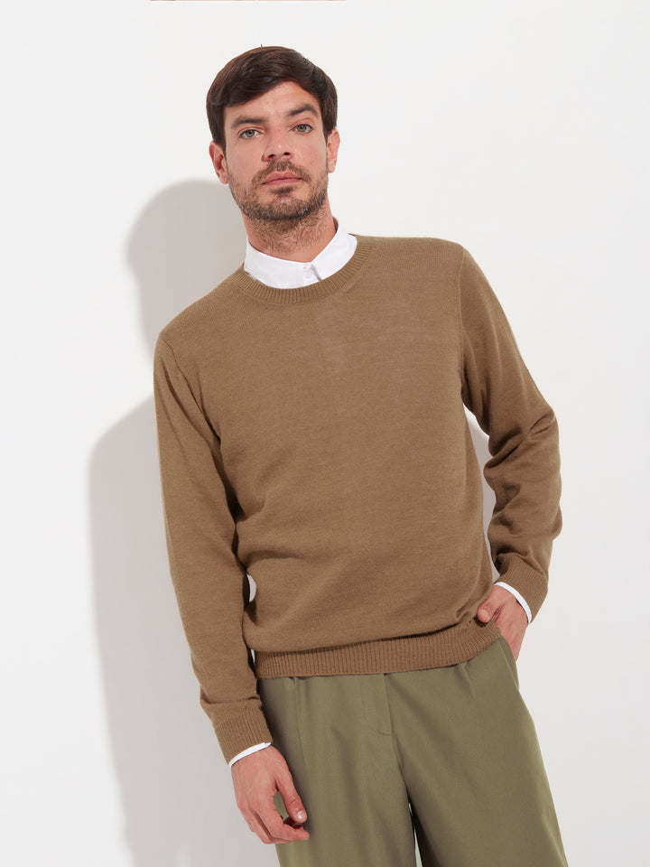 Alaska Baby Alpaca Sweater in Beige