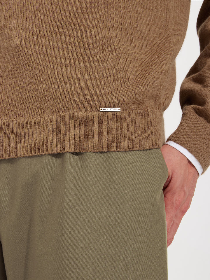 Alaska Baby Alpaca Sweater in Beige