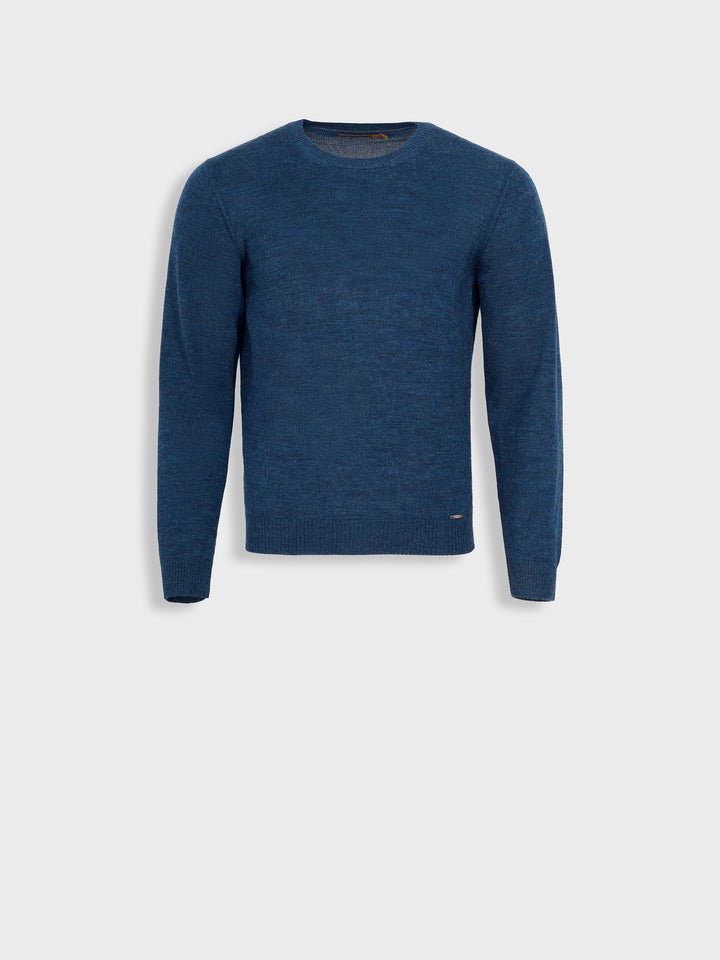 Alaska Baby Alpaca Sweater in Blue