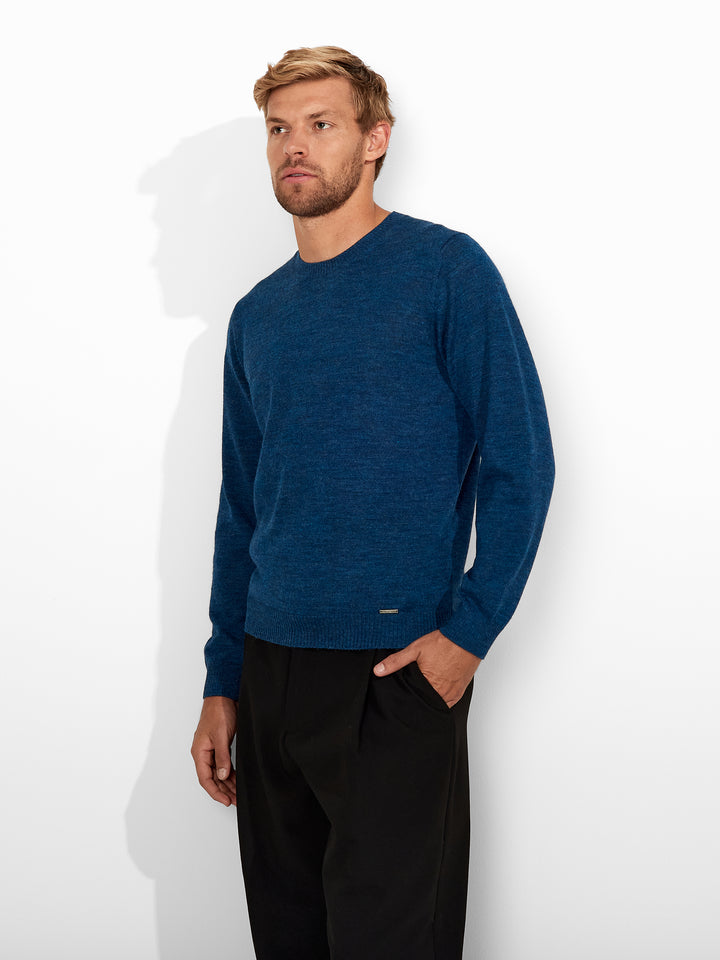 Alaska Baby Alpaca Sweater in Blue