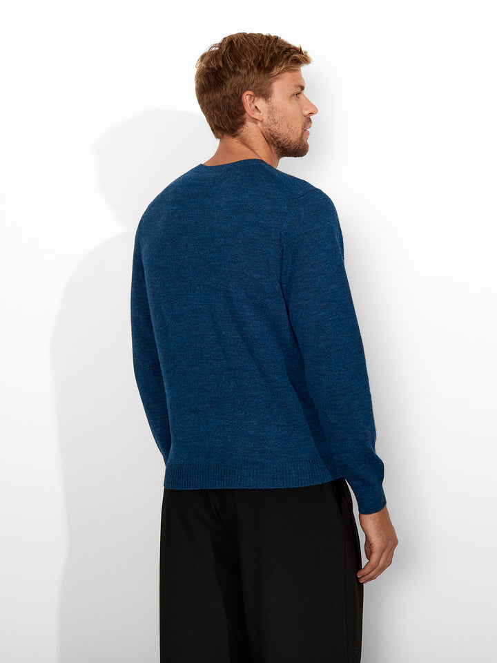 Alaska Baby Alpaca Sweater in Blue