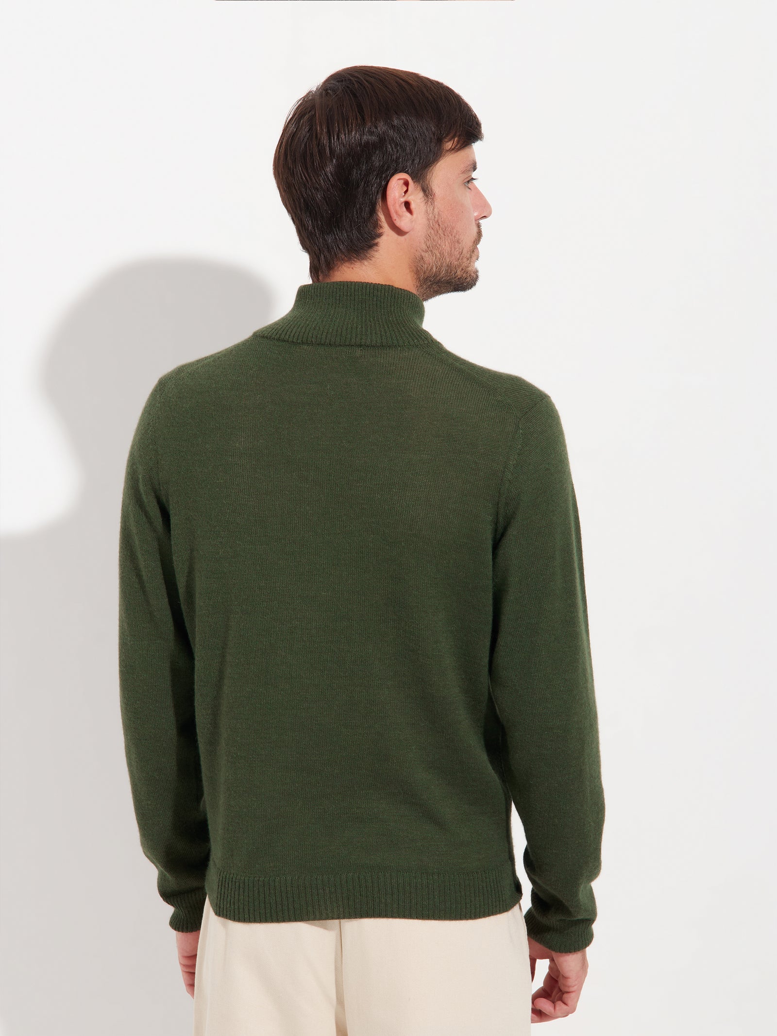 Suéter Albert De Baby Alpaca Color Verde