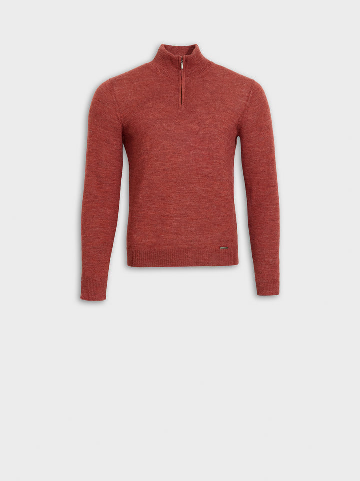 Albert Baby Alpaca Red Sweater