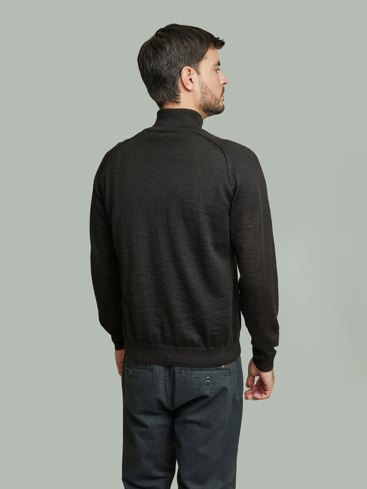 Suéter Beatle De Baby Alpaca Black Color Black