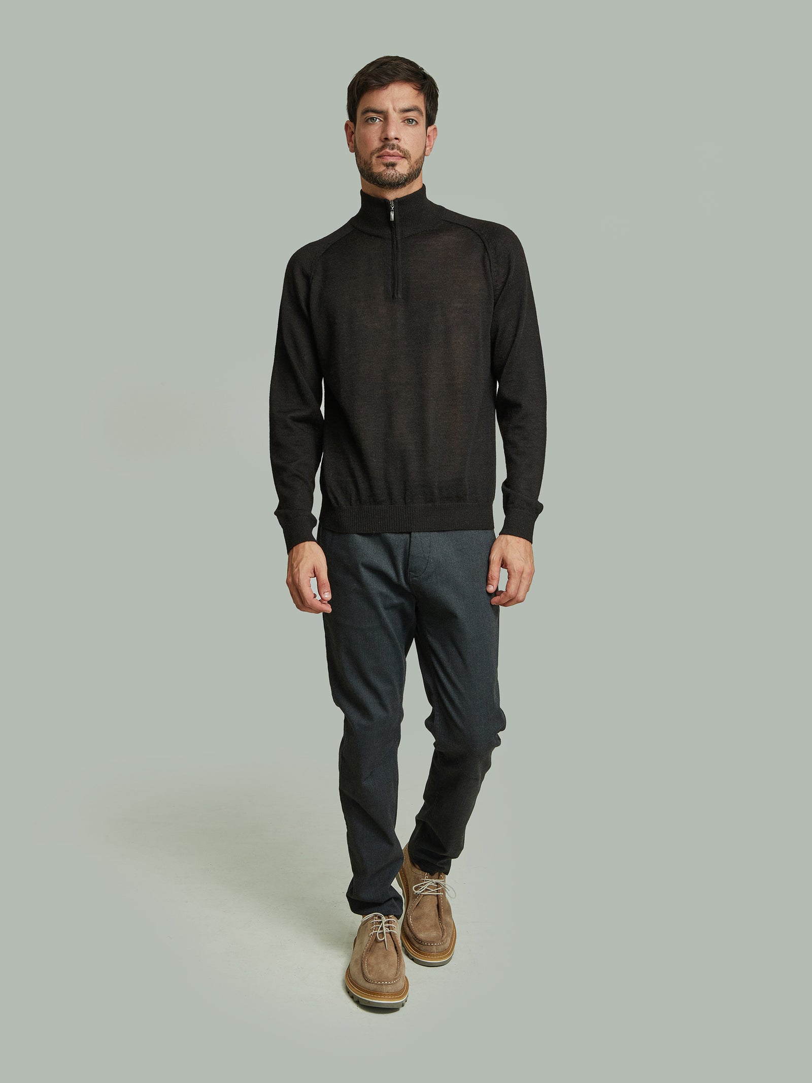Suéter Beatle De Baby Alpaca Black Color Black
