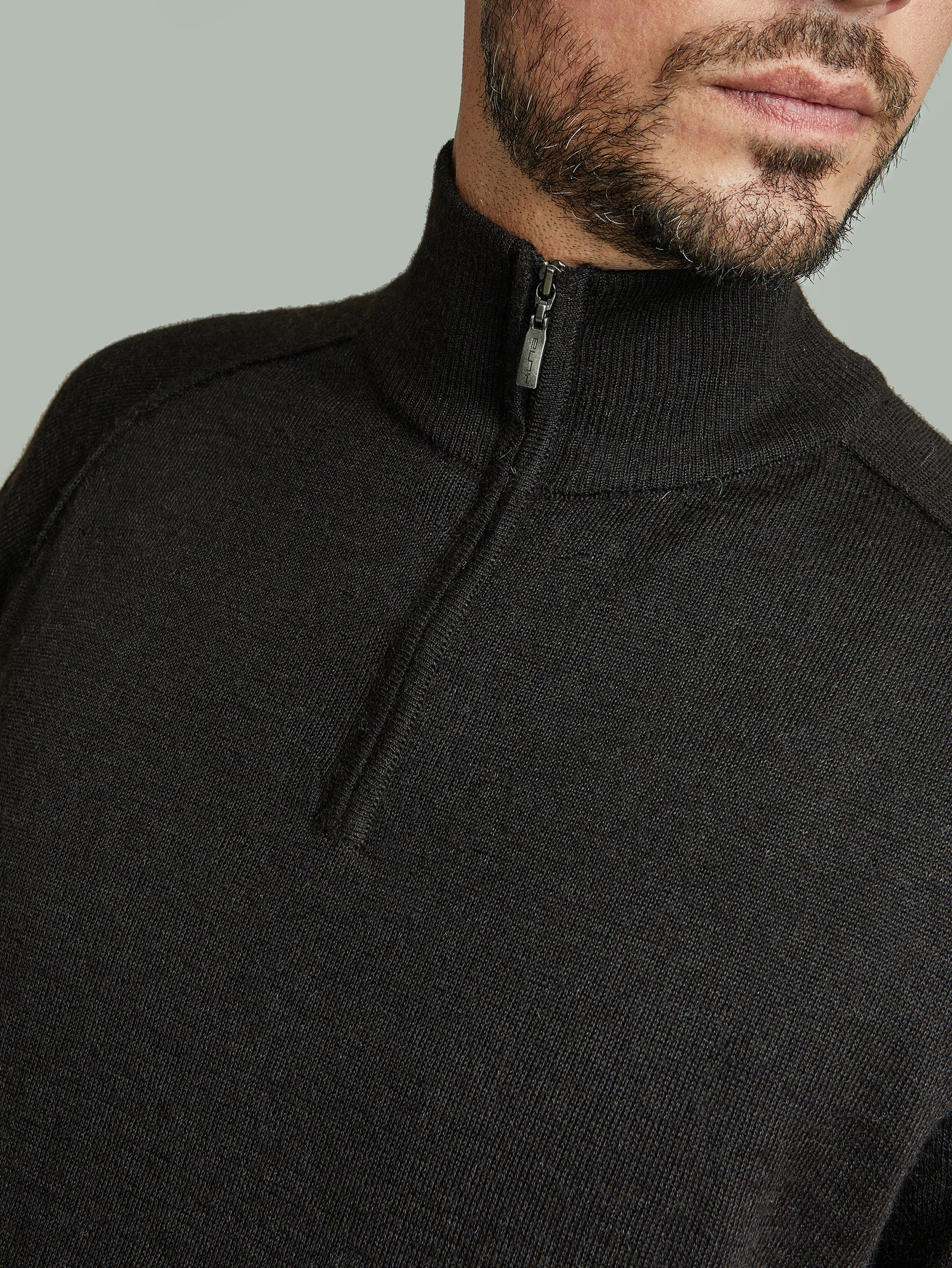 Suéter Beatle De Baby Alpaca Black Color Black
