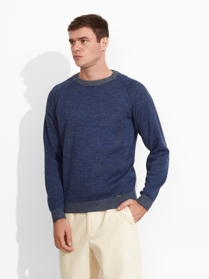 Vittorio Baby Alpaca Sweater Blue