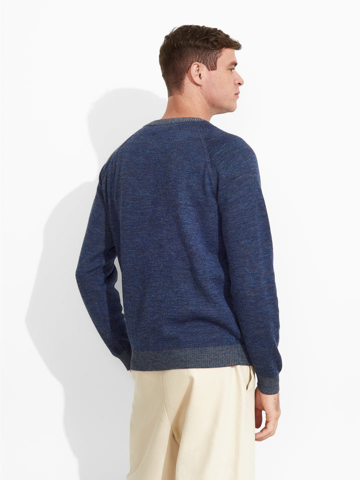 Vittorio Baby Alpaca Sweater Blue