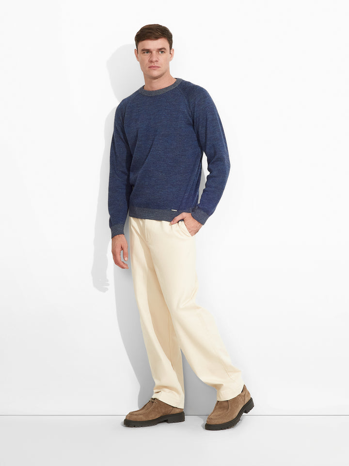 Vittorio Baby Alpaca Sweater Blue