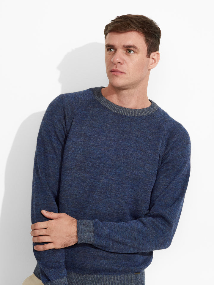 Vittorio Baby Alpaca Sweater Blue