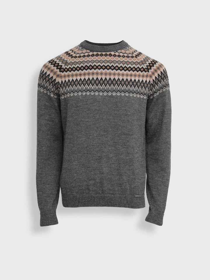 Yago Baby Alpaca Sweater in Grey