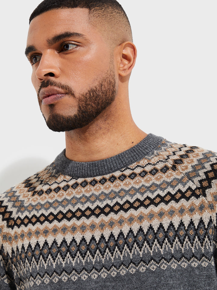 Yago Baby Alpaca Sweater in Grey