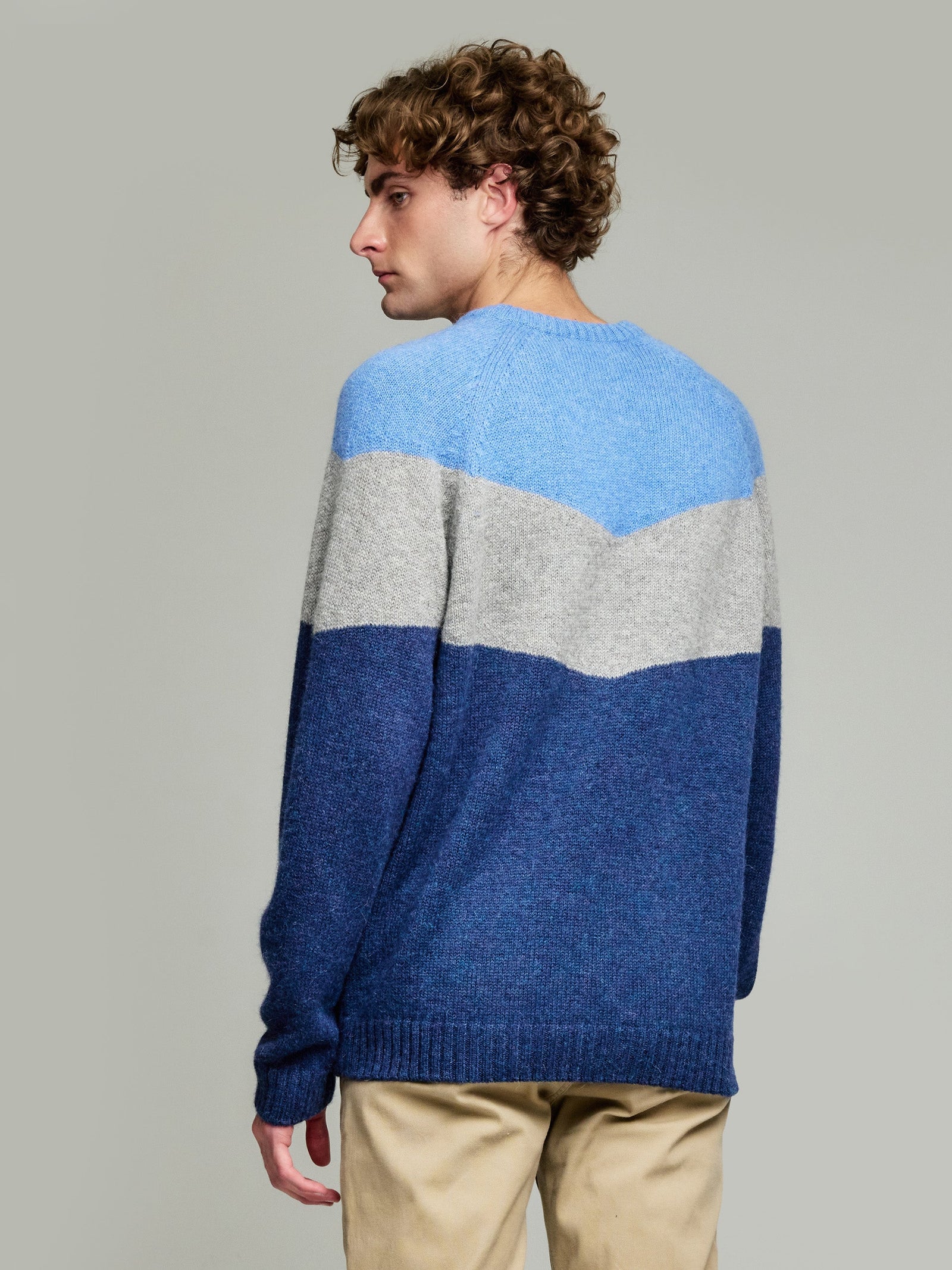 Yannick Baby Alpaca Sweater in Blue