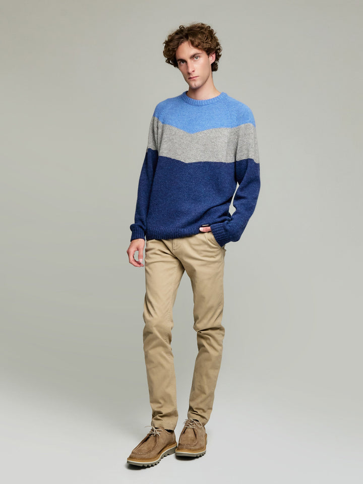 Yannick Baby Alpaca Sweater in Blue