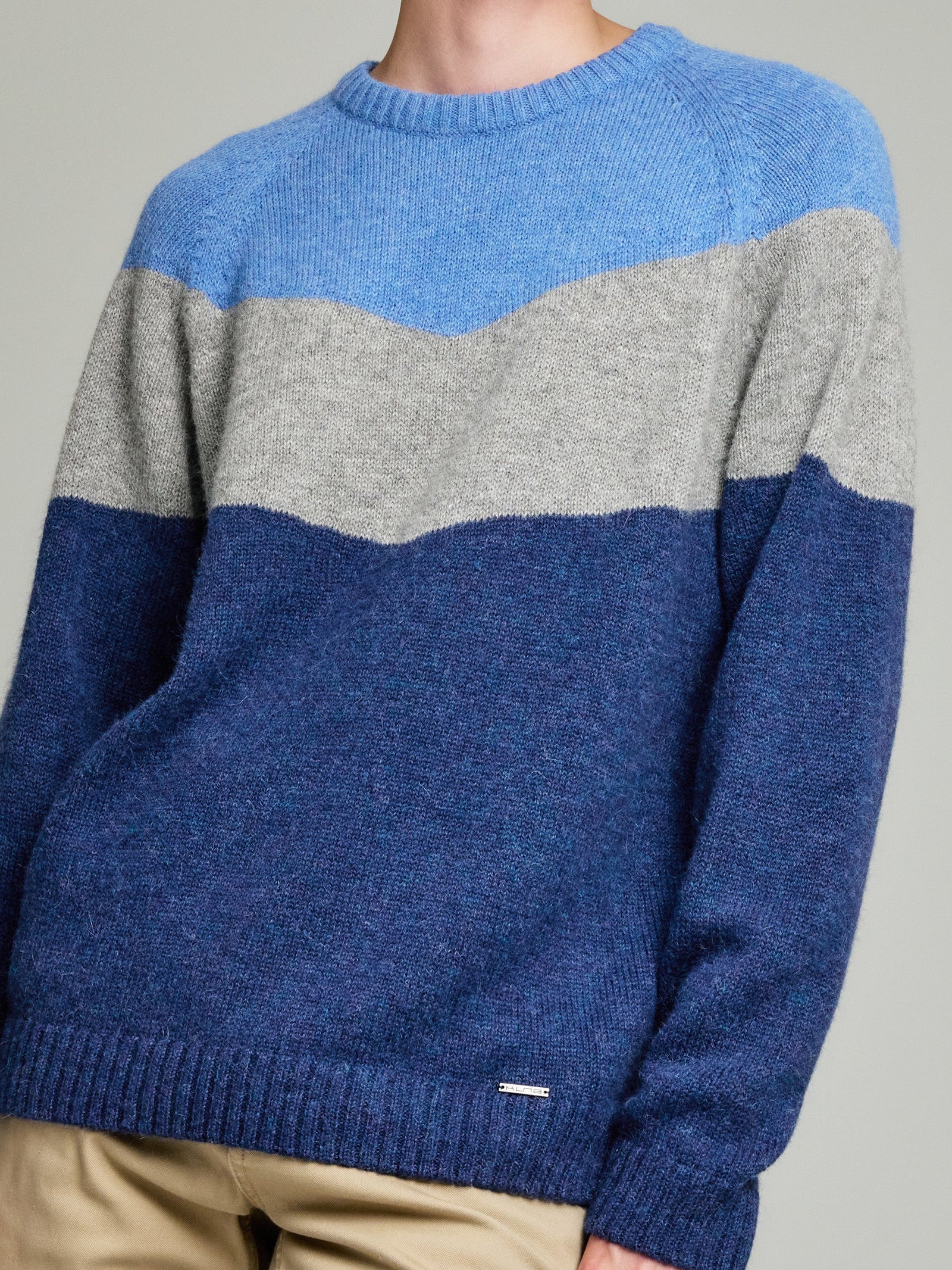 Yannick Baby Alpaca Sweater in Blue