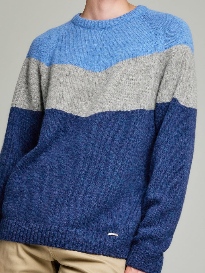 Yannick Baby Alpaca Sweater in Blue
