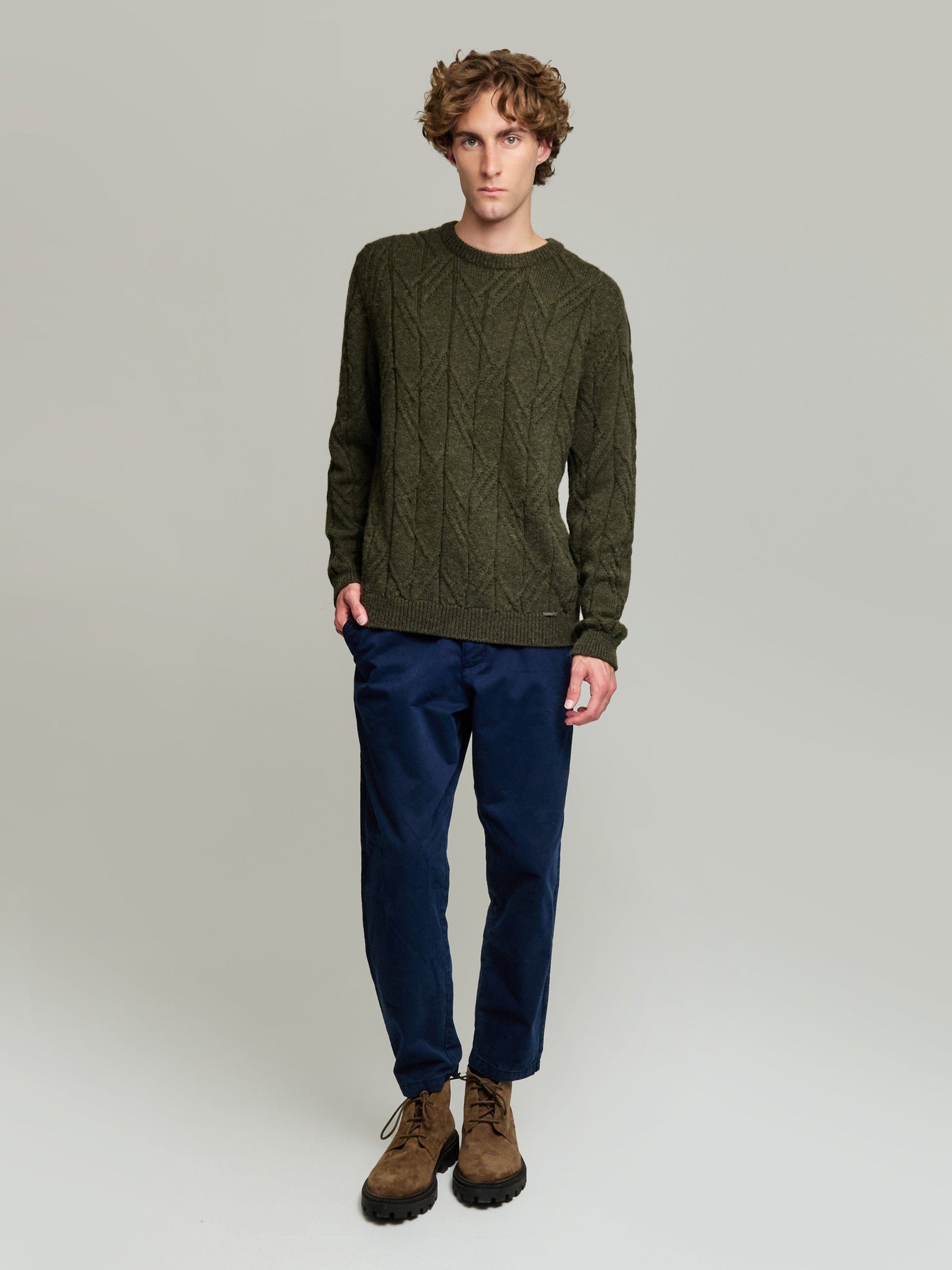 Suéter Yann De Baby Alpaca Color Verde