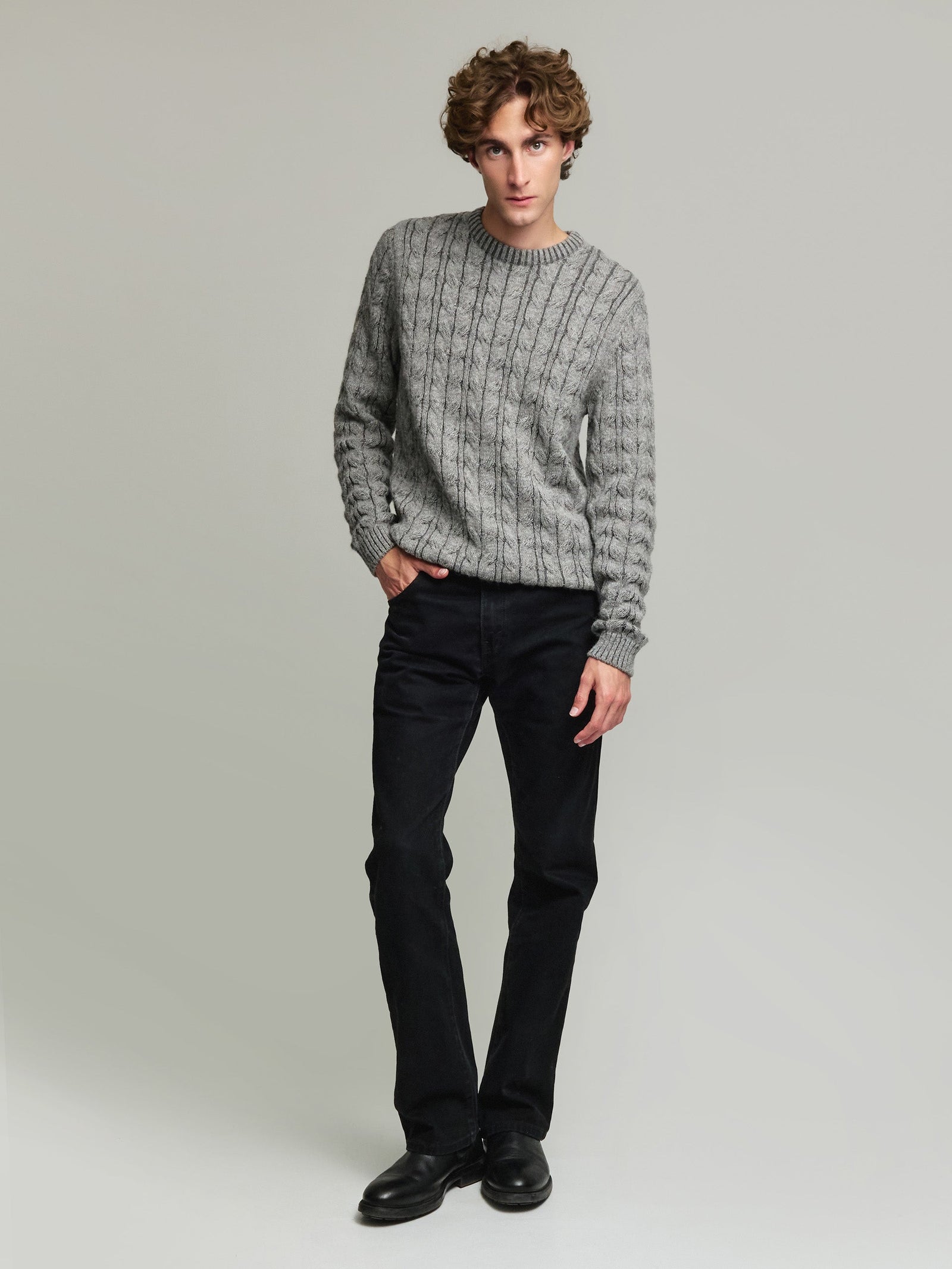 Yasikov Baby Alpaca Grey Sweater