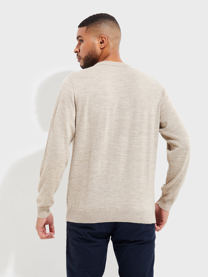 Yale Baby Alpaca Sweater in Beige