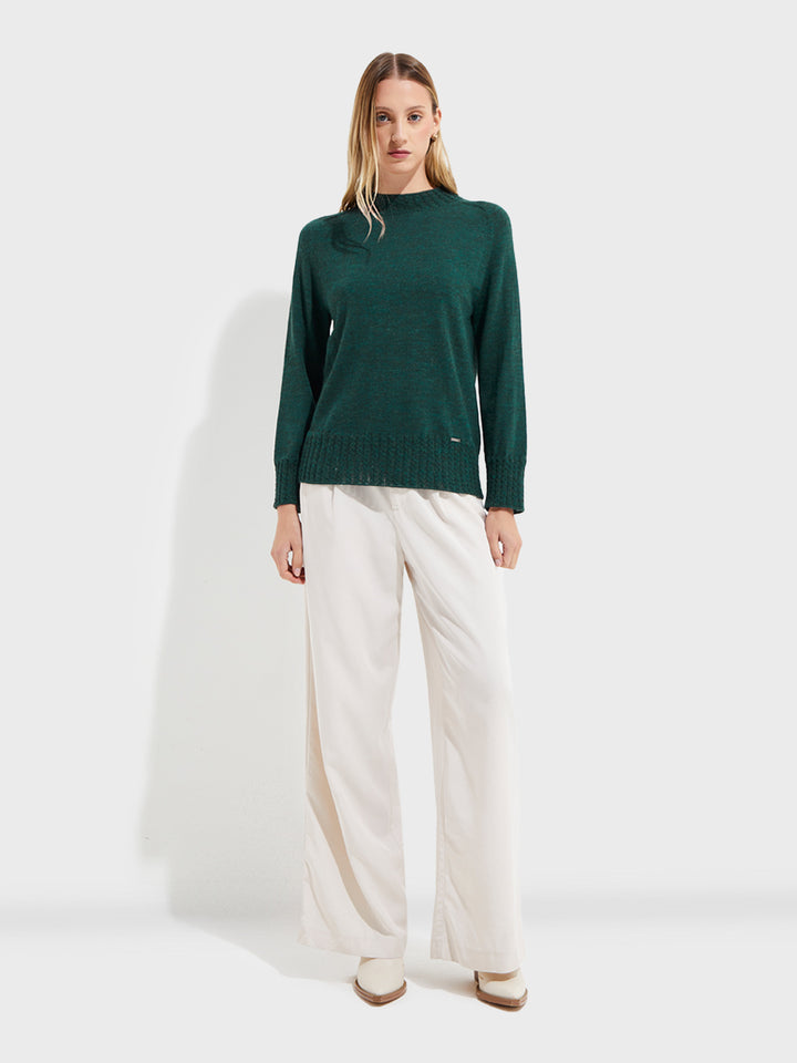 Suéter Yakira De Baby Alpaca Color Verde