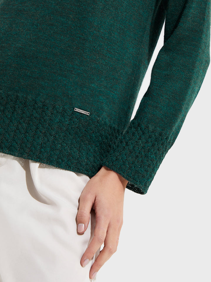 Suéter Yakira De Baby Alpaca Color Verde