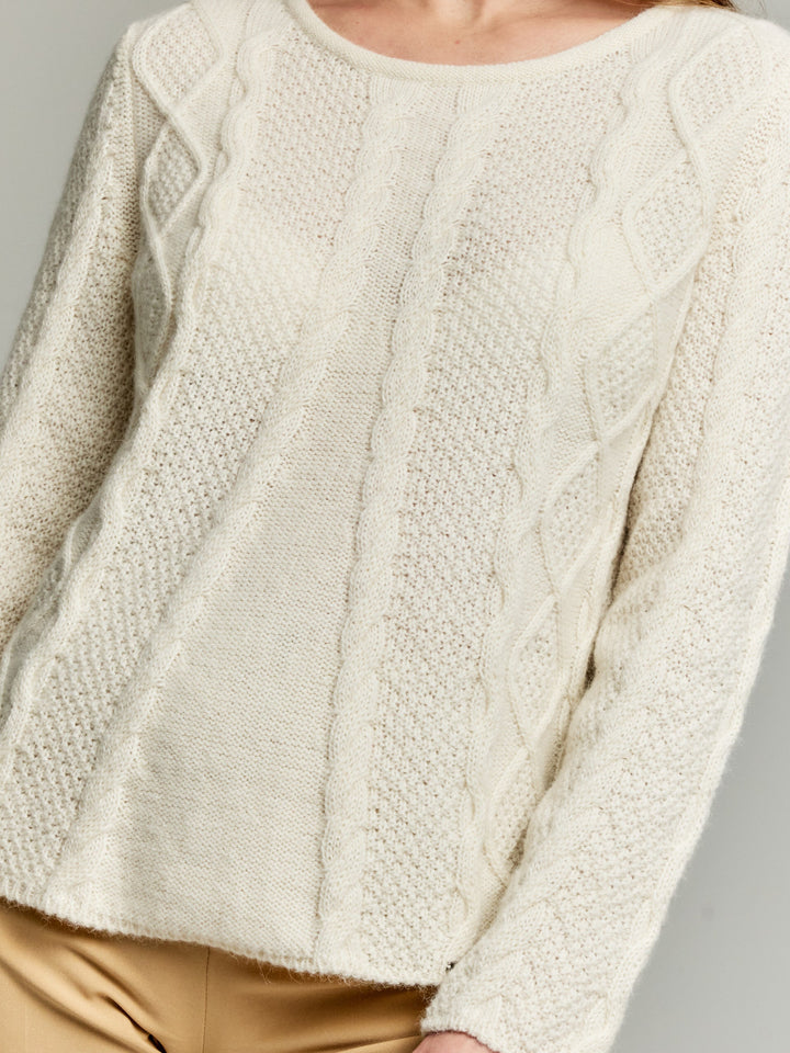 Suéter Yseult De Baby Alpaca Color Ecru