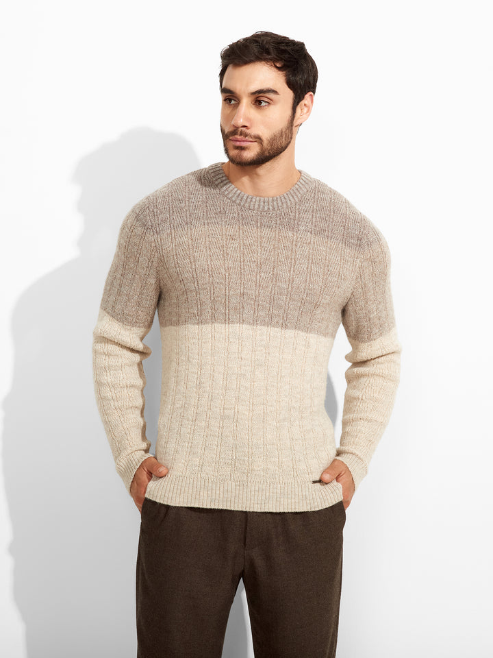 Zinal Beige Baby Alpaca Sweater